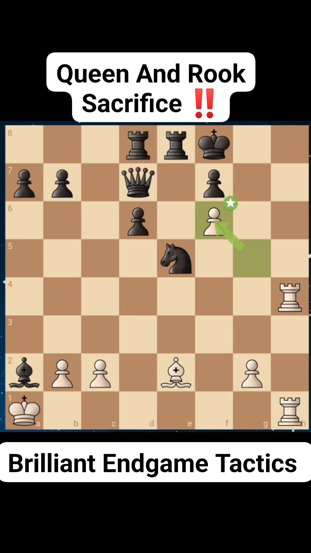 ♟️ Brilliant Queen & Rook Sacrifice ‼️ Unbelievable Endgame Tactics 🔥 A ...