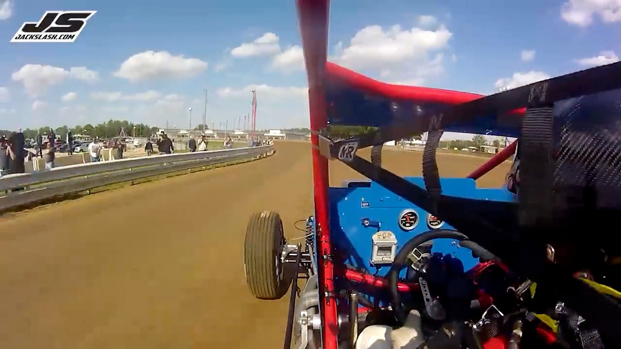 Rickey Hood wheels the FOXCO #56 USAC Racing Dirt Champ Car around the ...