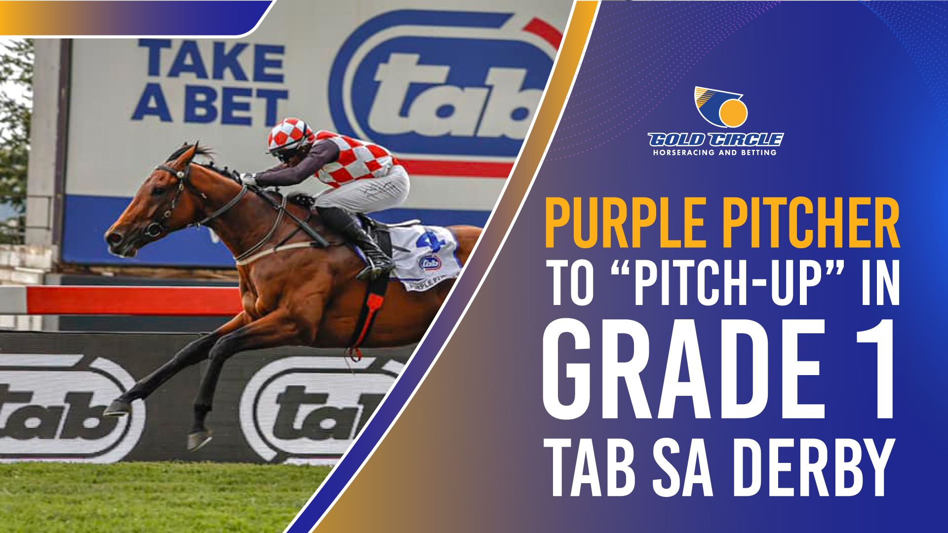 🥇PURPLE PITCHER to ‘pitch-up’ in the TAB SA Derby Gr1, 🔹Turffontein🔹Saturday 6 April 2024🔹Race 8🔹16:05🔹2450m🔹, 🖱️Click for field : https://www.tabgold.co.za/fixtures/racecard/20240406/WTU/8,
