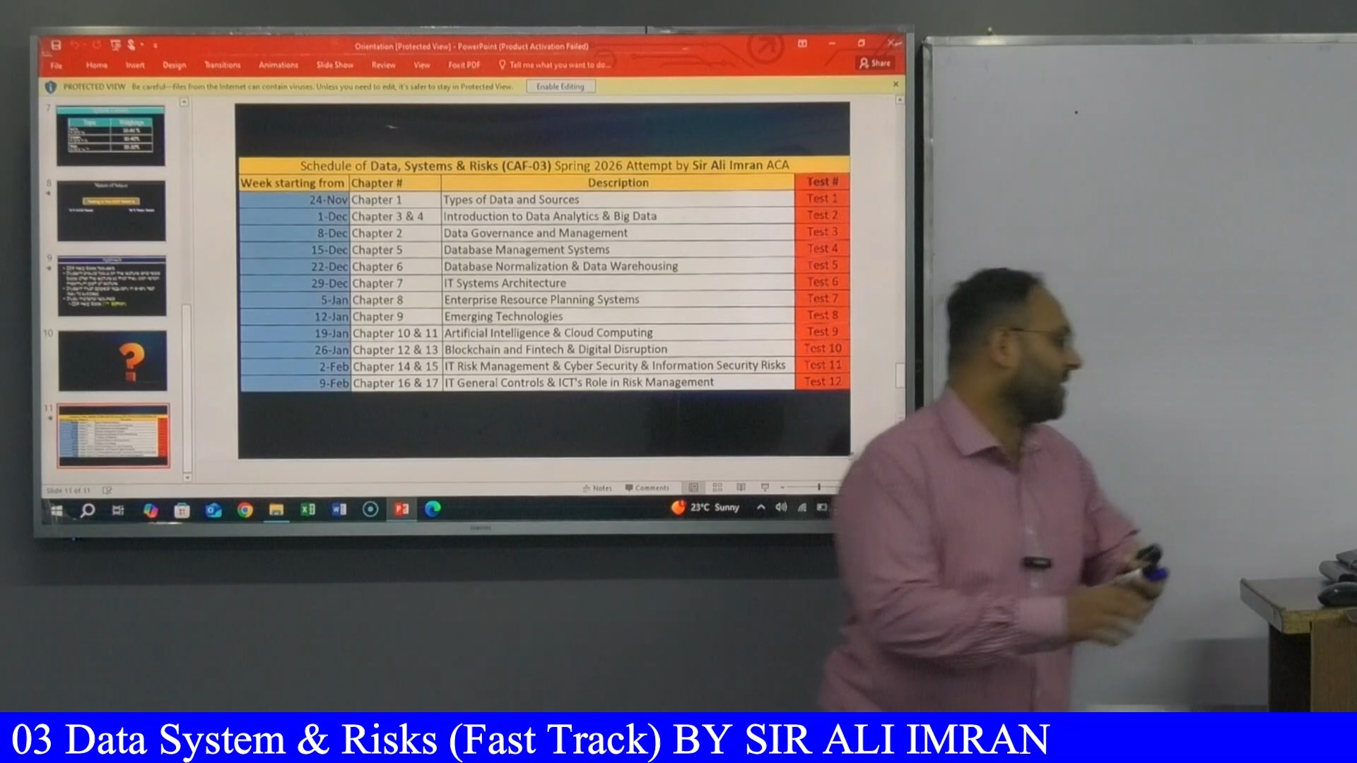🚀 FAST TRACK – DAY 1 | CAF 3 Data Systems and Risks– Spring 2026 ...