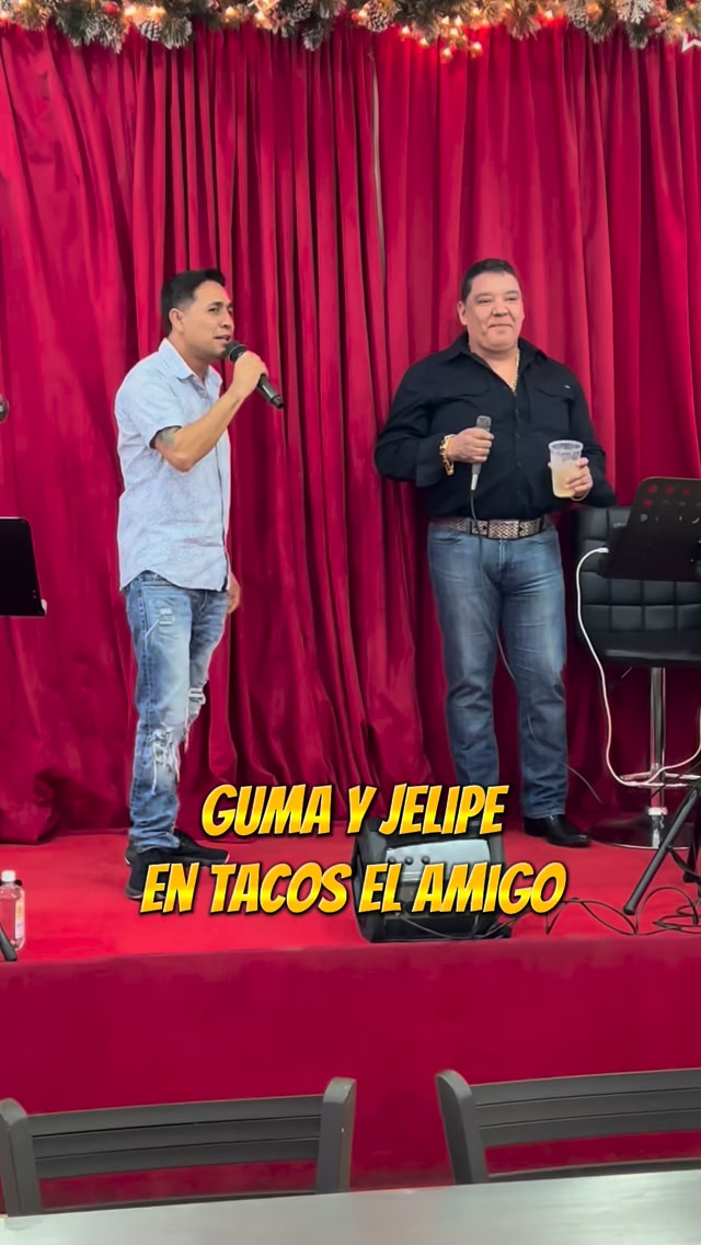 Guma y el comediante Jelipe en el escenario de Tacos El Amigo #barbacoa ...