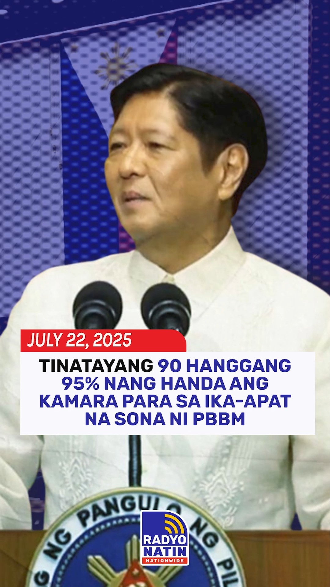 Ayon sa Kamara, 90 to 95% nang handa ang paghahanda para sa ika-apat na ...