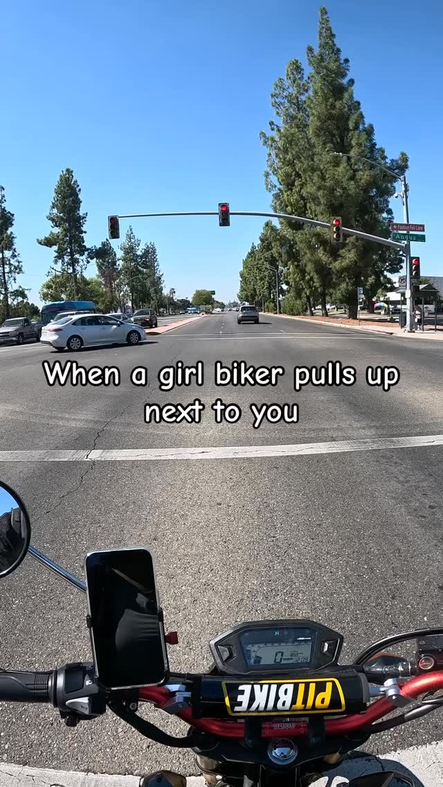 When your rizz runs out mid red light😭🏍️ All jokes aside she’s was ...