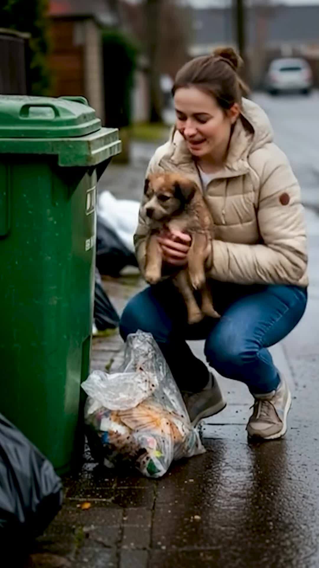 She rescued a puppy from the trash, and now he’s part of her family ...