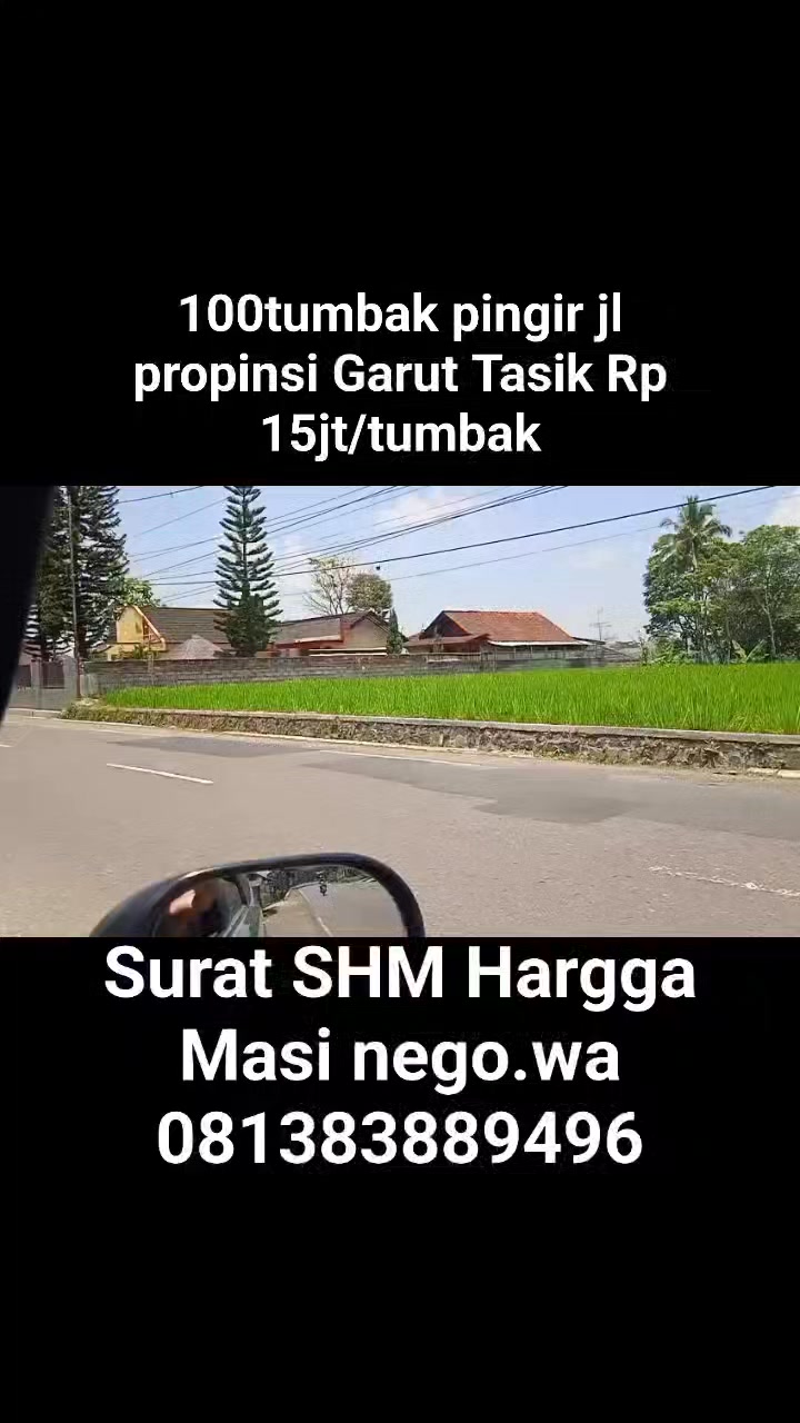 Di jual tanah pingir jalan propinsi arah Garut Tasik tepat nya Salawu ...