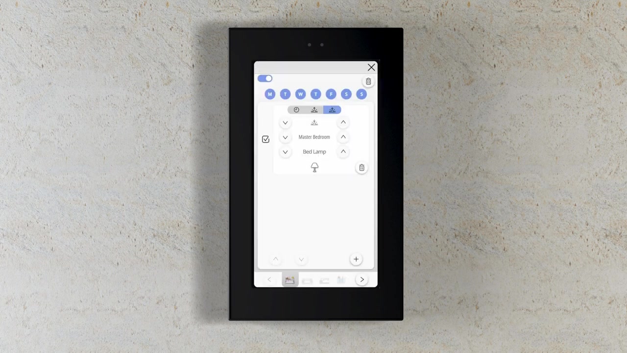 KNX touch screen with simply access to control items through few taps ...