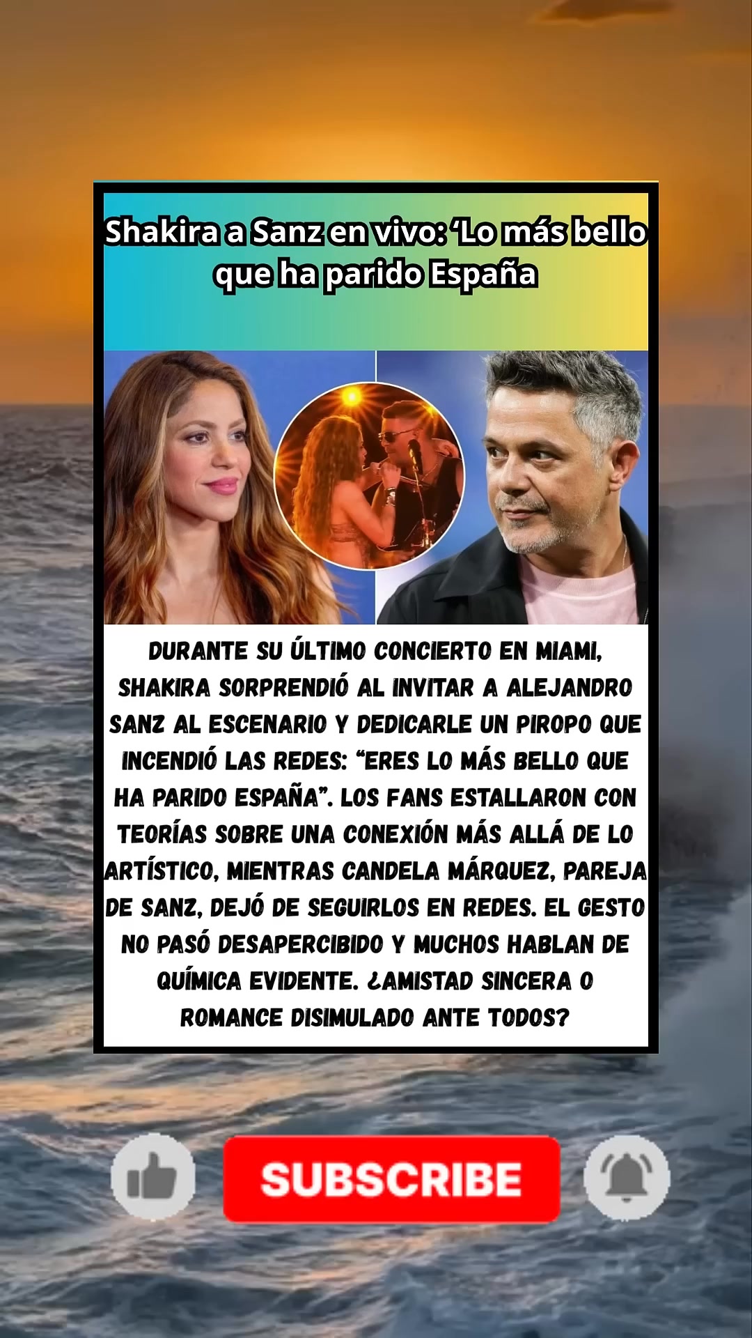 💥 “Shakira a Sanz en vivo- ‘Lo más bello que ha parido España’” | Tv ...