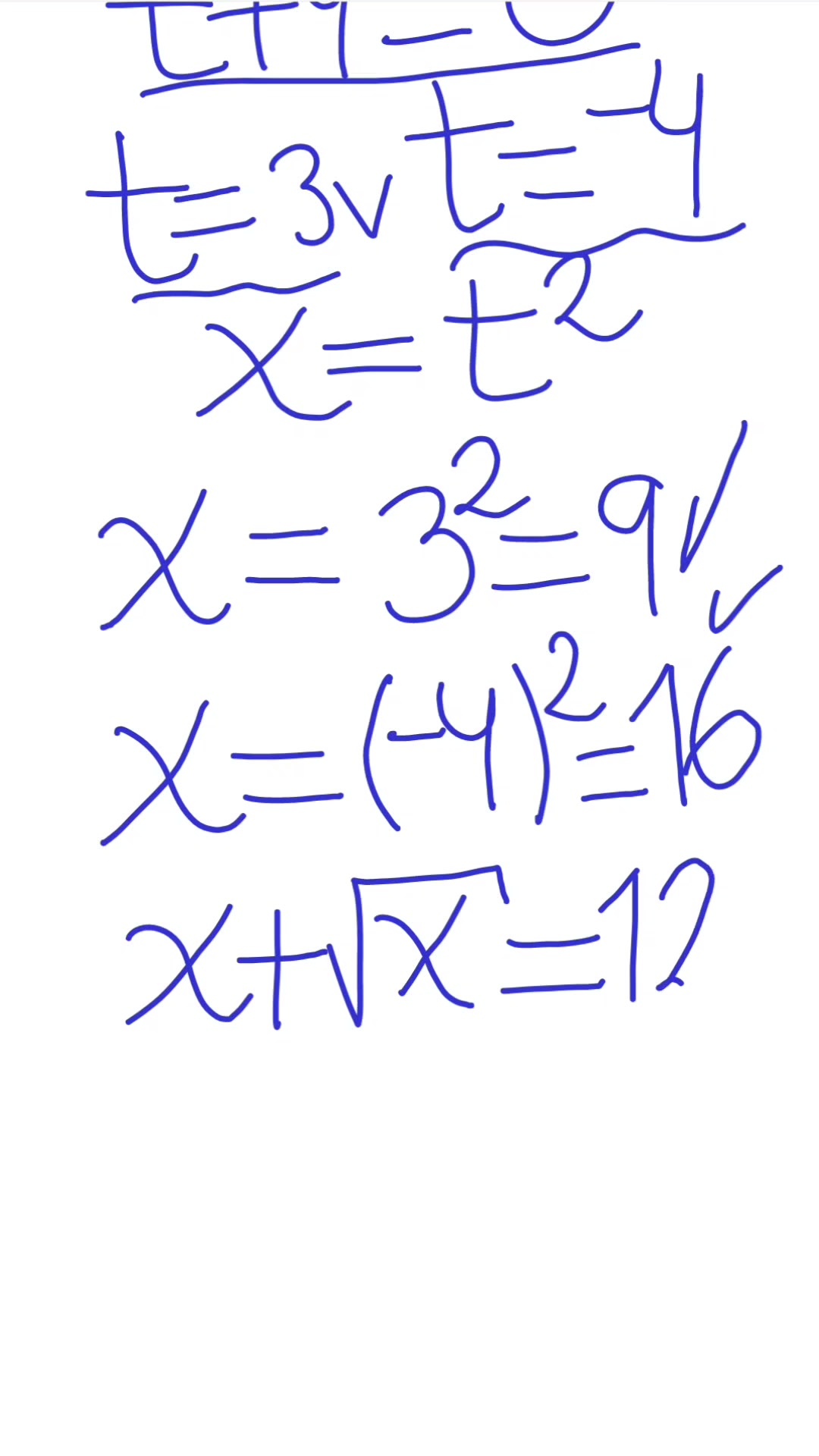 ¿Cuánto vale x? x + √x = 12 #ecuaciónconraíz #retoalgebraico ...