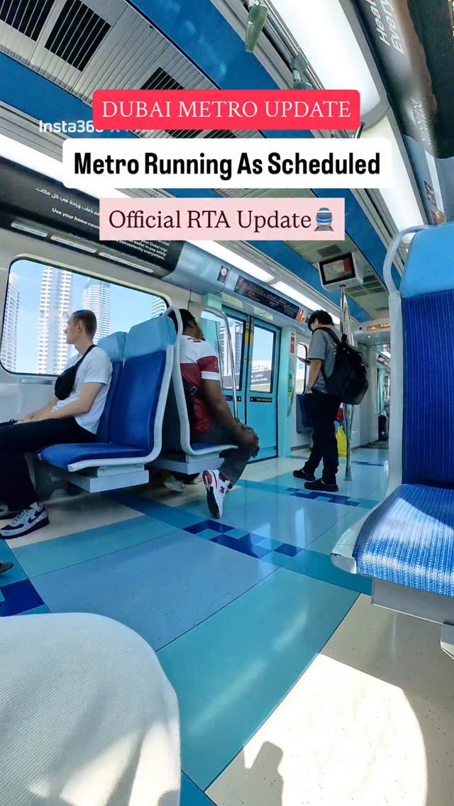 ⚠️ Service Update | Dubai Metro RTA confirms that the Dubai Metro is ...