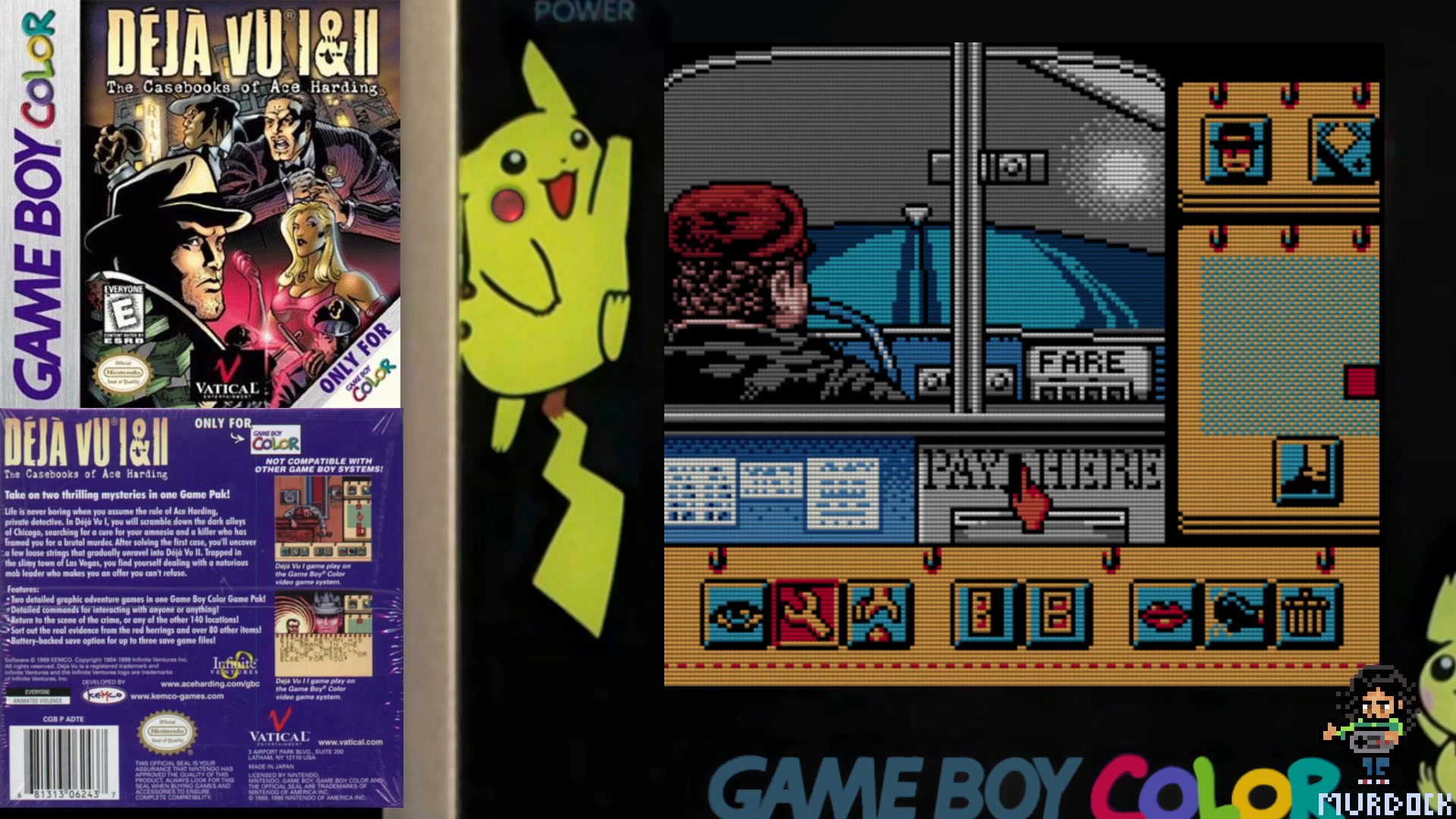 Deja Vu 1&2 The Casebooks of Ace Harding. (1999) Gameboy Color
