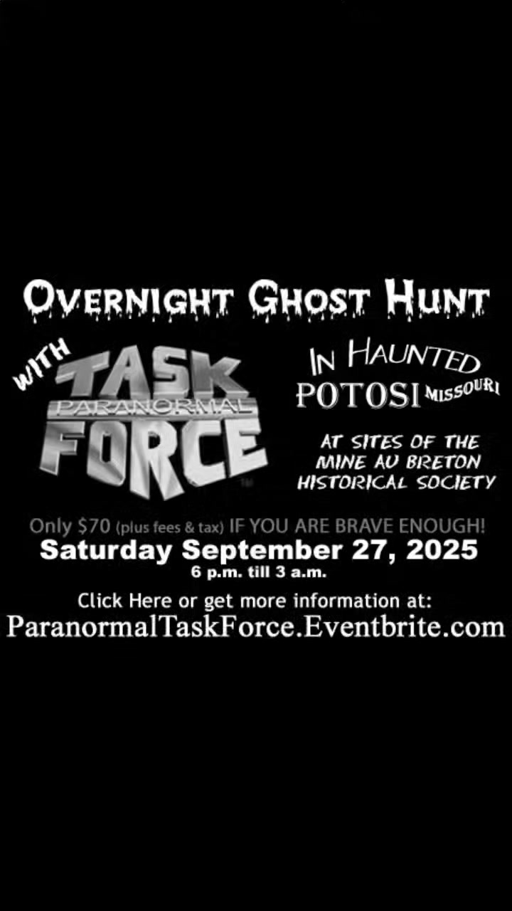 Tickets at - https://paranormaltaskforce.eventbrite.com | Paranormal ...