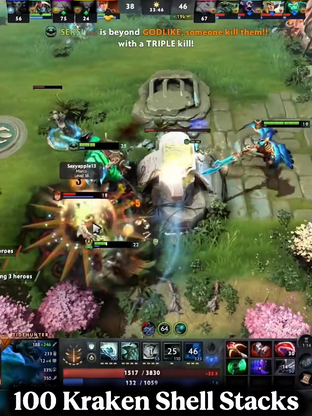 Raid Boss Tidehunter. 100 Stacks Kraken Shell 🗿🔥🤣 #dota2 #dota2clips # ...