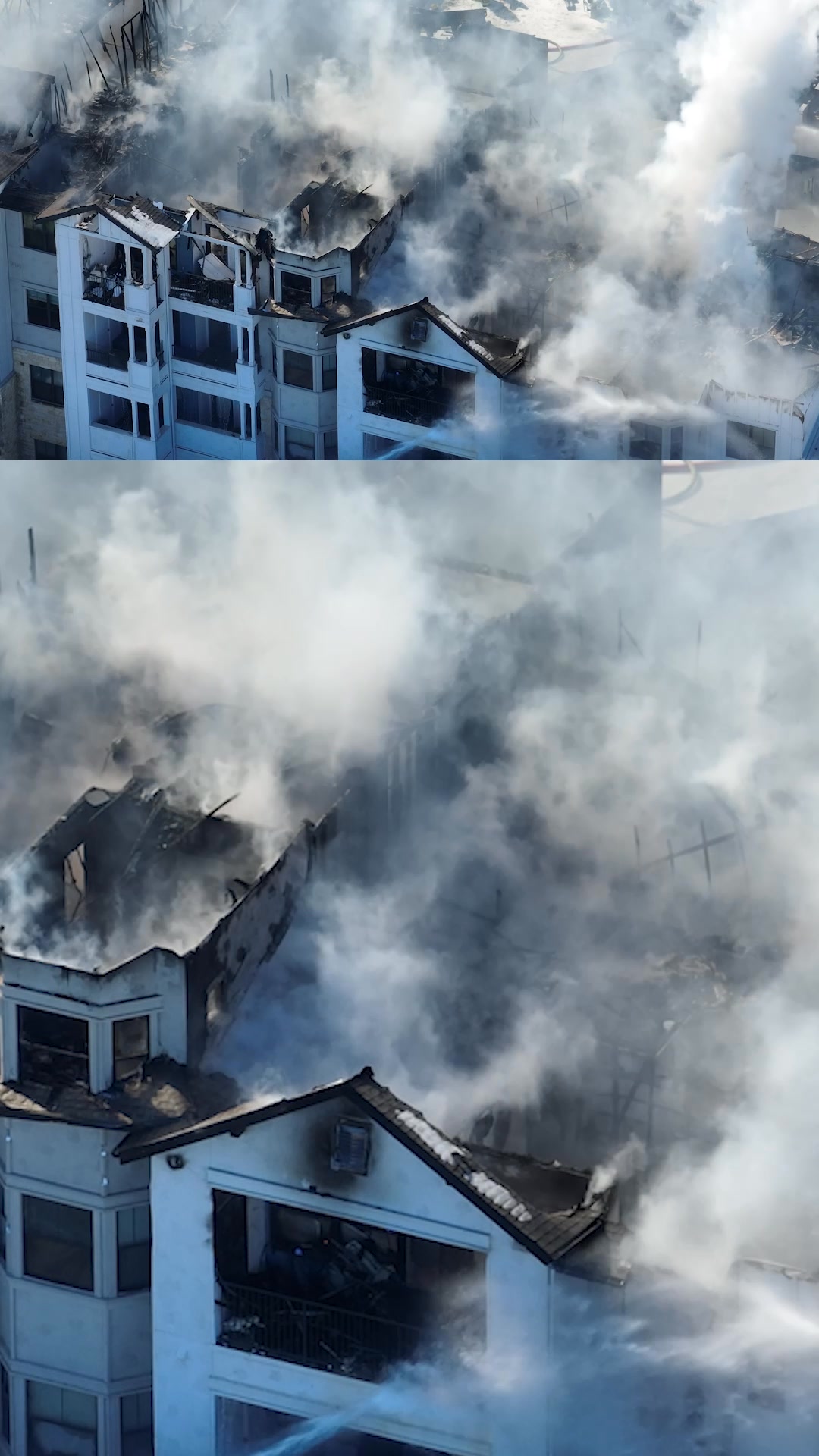 Part of an apartment building in Bee Cave collapsed during a fire late ...