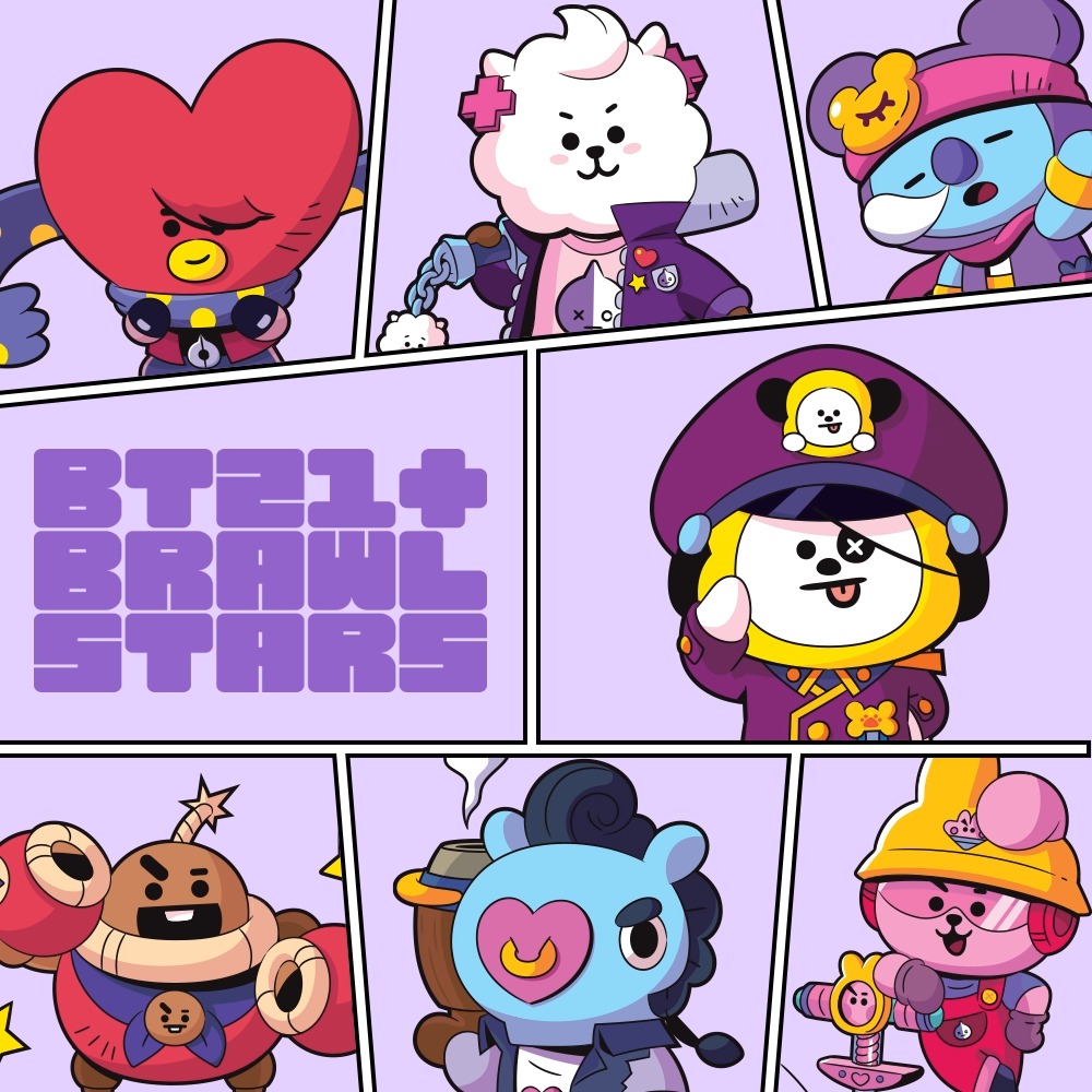 BT21 turns into Brawlers😎 The game goes on! Brawl Stars X BT21 THE 1ST ...