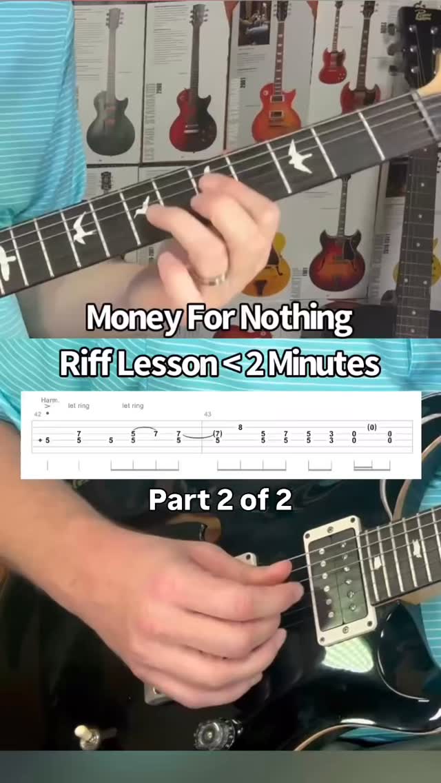 Money for nothing guitar riff lesson part 2 of 2 Dire Straits Mark ...