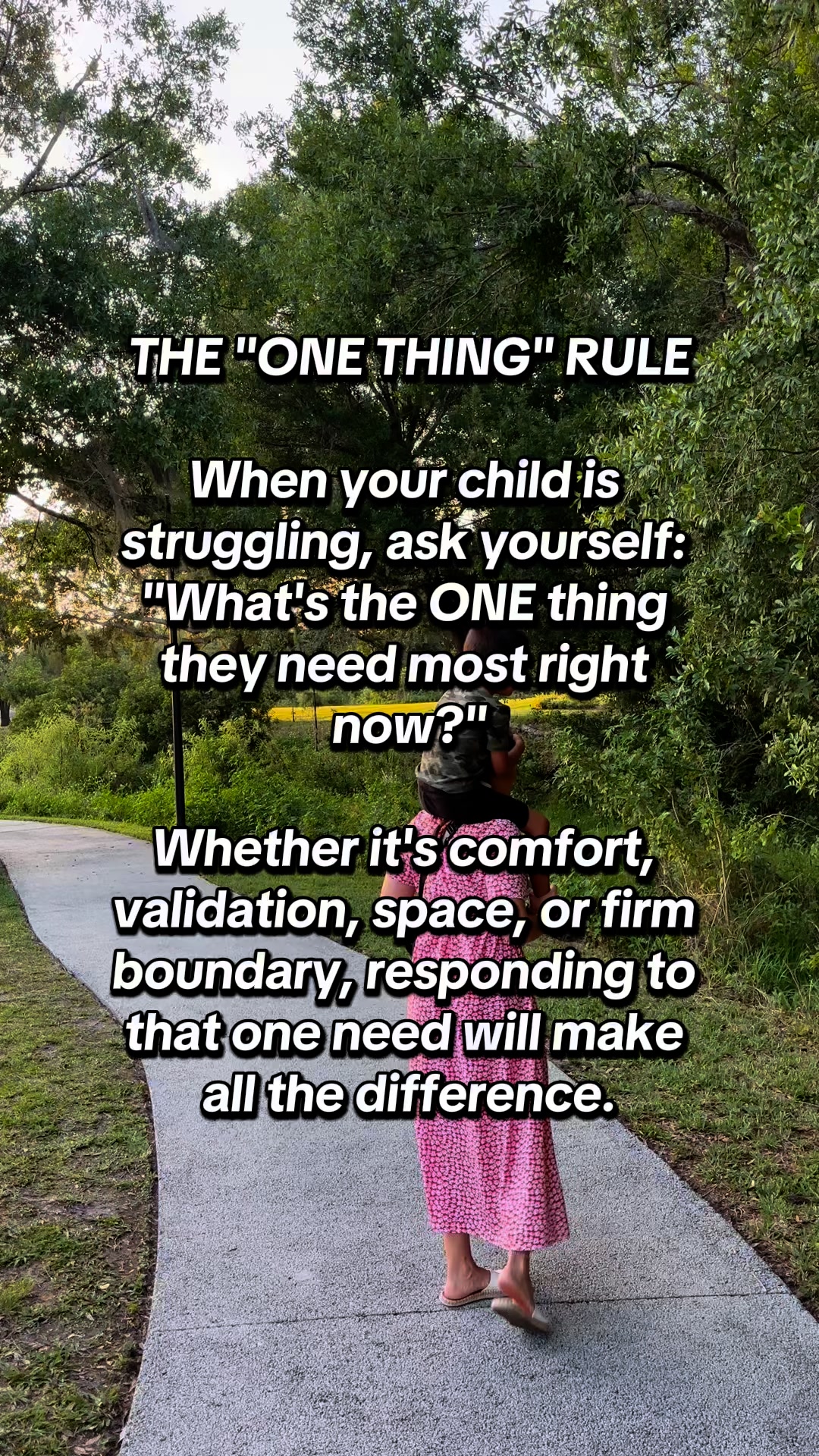 The “ONE THING” Rule When your child melts down, it’s easy to get lost ...