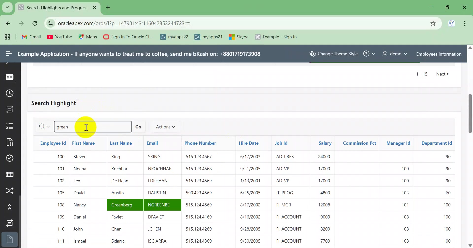 Title: Search Highlight and Progress Bar in Oracle APEX | Step-by-Step ...