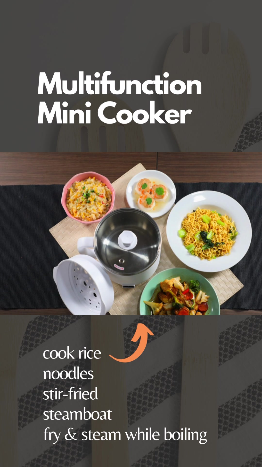 Cornell 1.5L Mini Multi Cooker Perfect for Ramen, Egg, Pasta, Dumpling ...