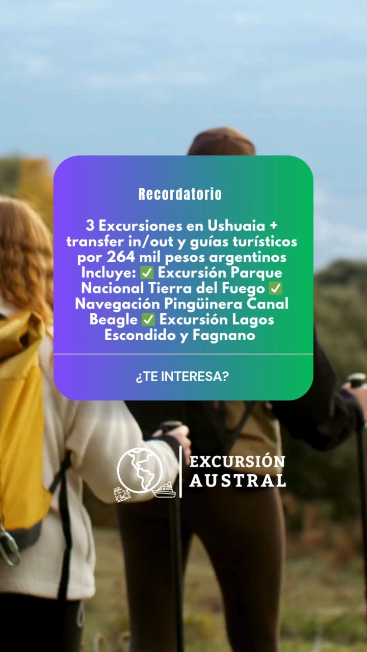 3 Excursiones en Ushuaia + transfer in/out y guías turísticos por 264 ...