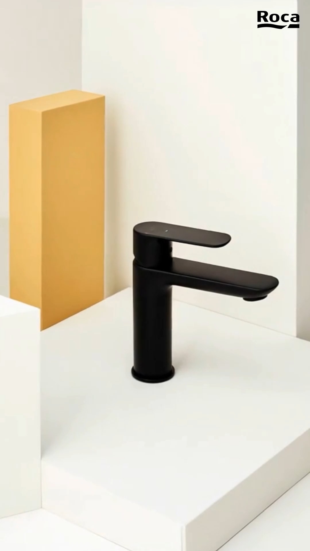The Roca Cala faucet collection balances sleek geometry with gentle ...