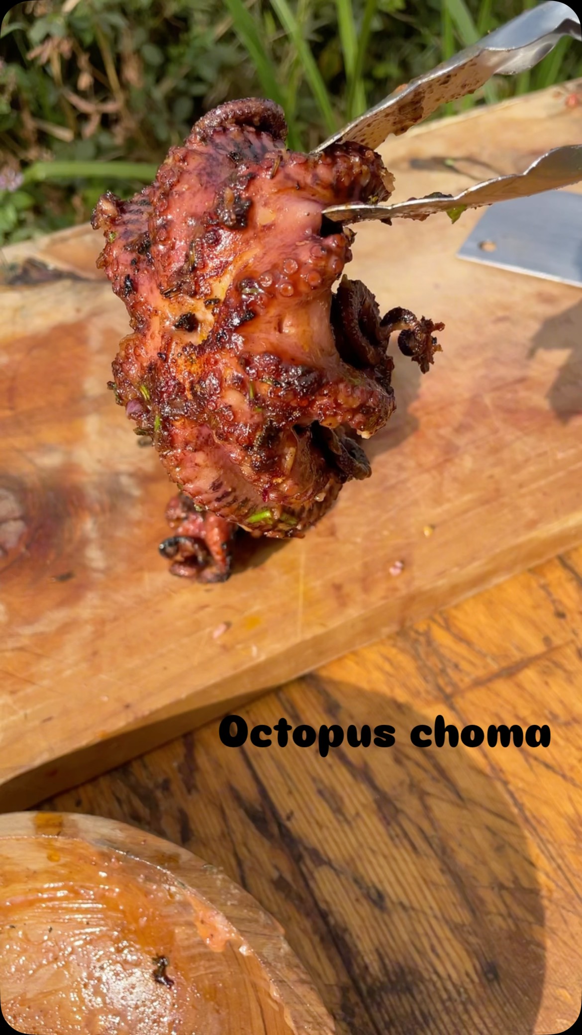 Octopus choma Wash your octopus with salt and rinse Boiling with salt ...