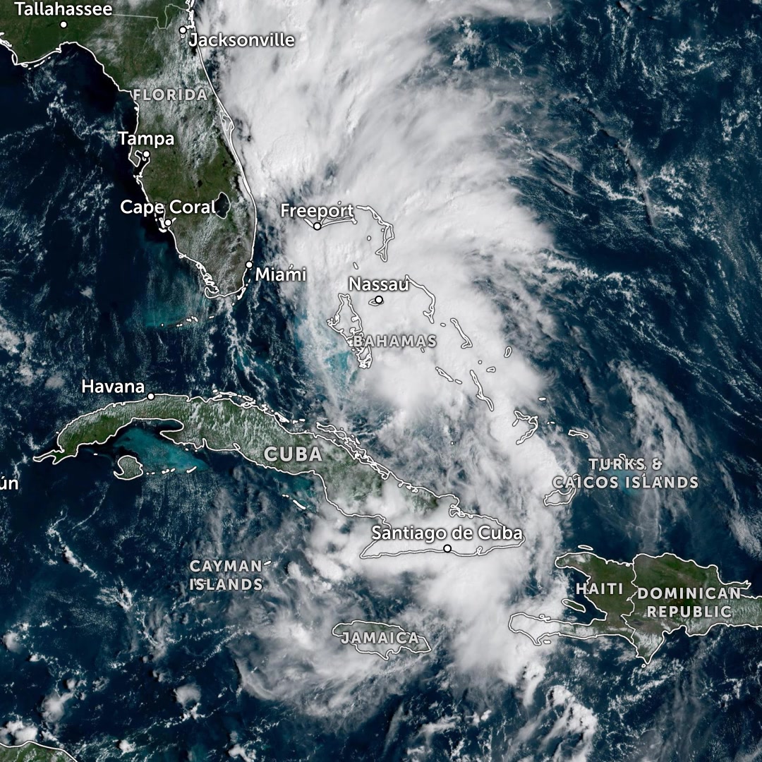 Tropical Storm #Imelda has formed near the Bahamas. Latest view from ...