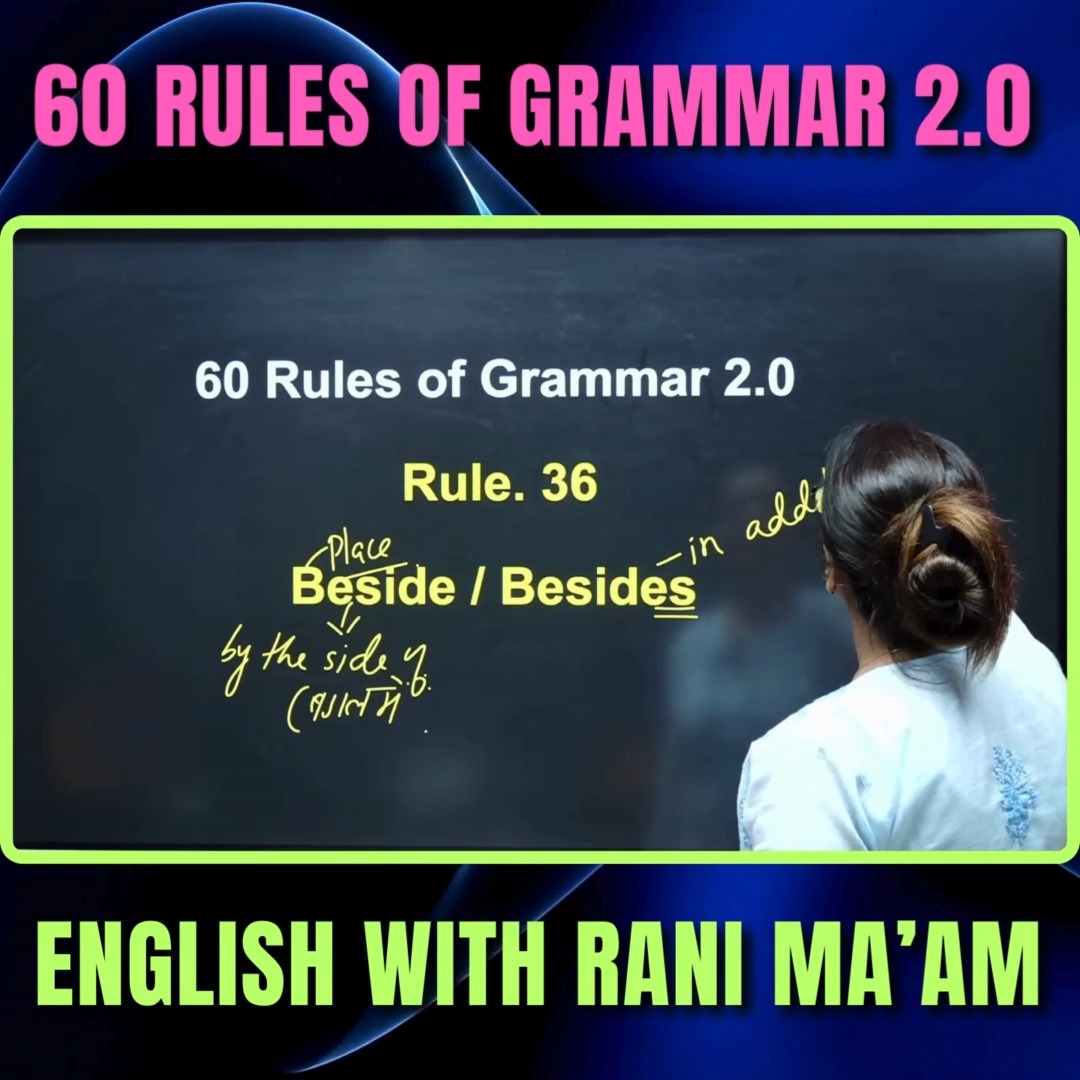 60 Rules of Grammar 2.0 | Rule - 36 | Grammar | English With Rani Ma'am ...