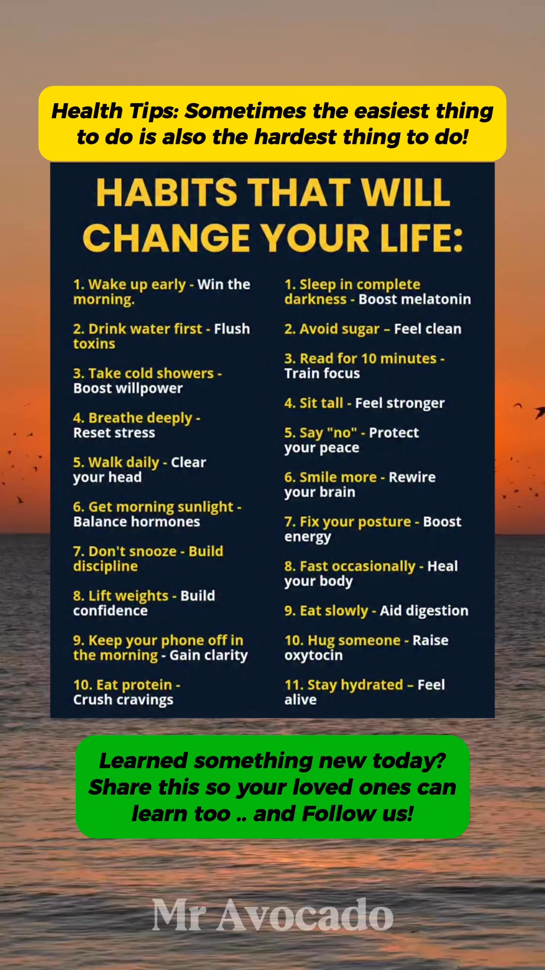 Health Tips: Daily Habits for Better Health and Wellness. Share this to ...