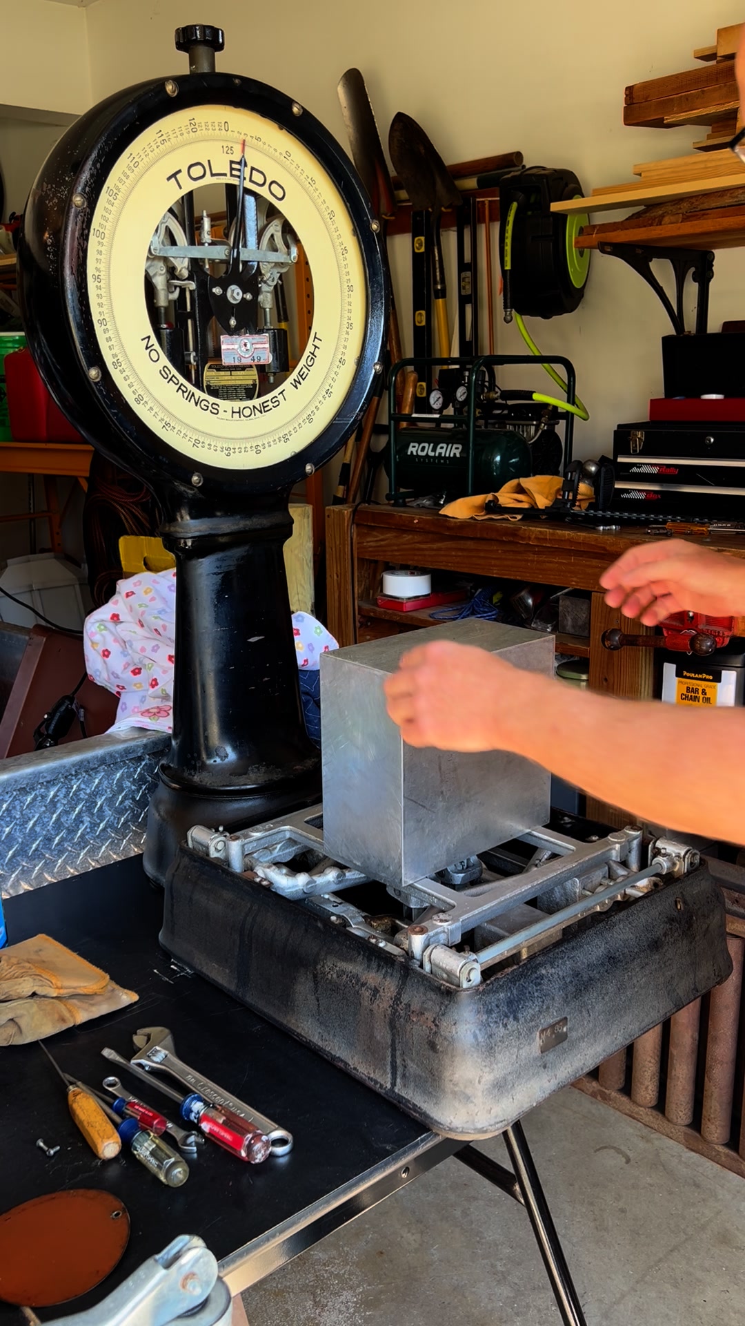 ANTIQUE SCALE COLLECTORS | With a 47lb aluminum block weight, my scale ...