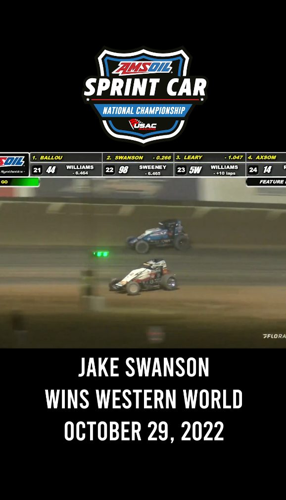 𝑾𝒆𝒔𝒕𝒆𝒓𝒏 𝑾𝒐𝒓𝒍𝒅 𝑺𝒘𝒆𝒆𝒑! 🧹 Jake Swanson got it done with quick time, a heat ...