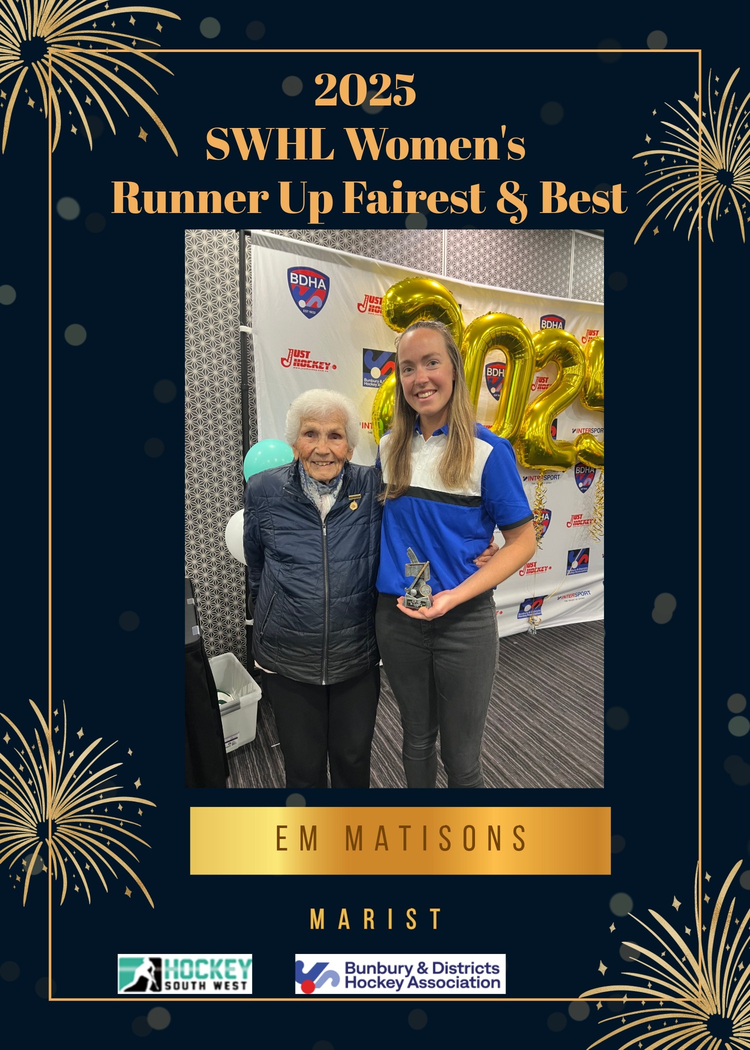 🔵Congratulations to Em Matisons who... - Marist Hockey Club | Facebook