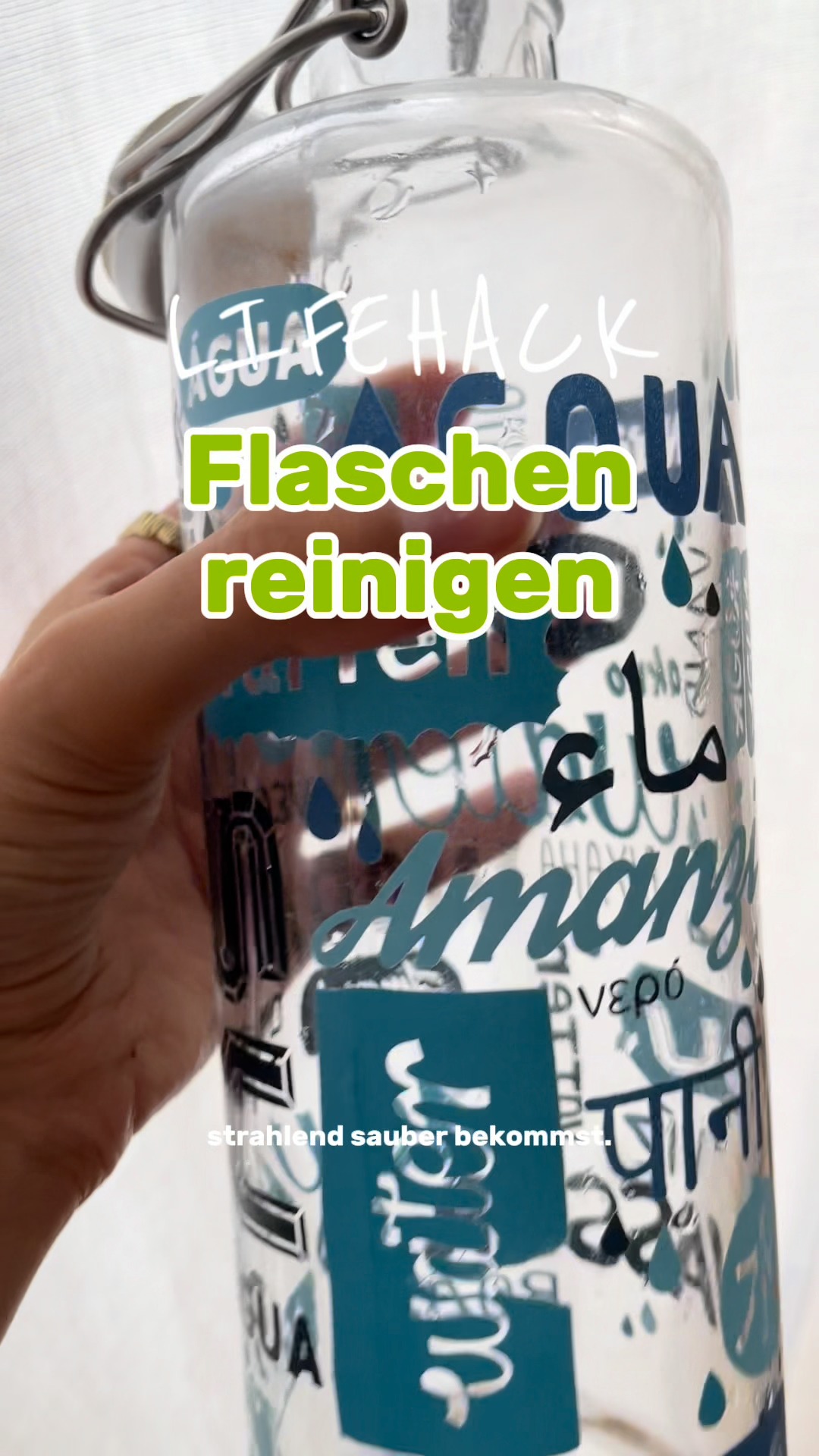 Ist heute der Tag, an dem du deine Flaschen mal wieder so richtig gründlich reinigst? 🫧, Dafür gibt es einige Tricks und Hilfsmittel. Eines davon ist Reis! 💡 Die Reiskörner wirken wie Reinigungsperlen