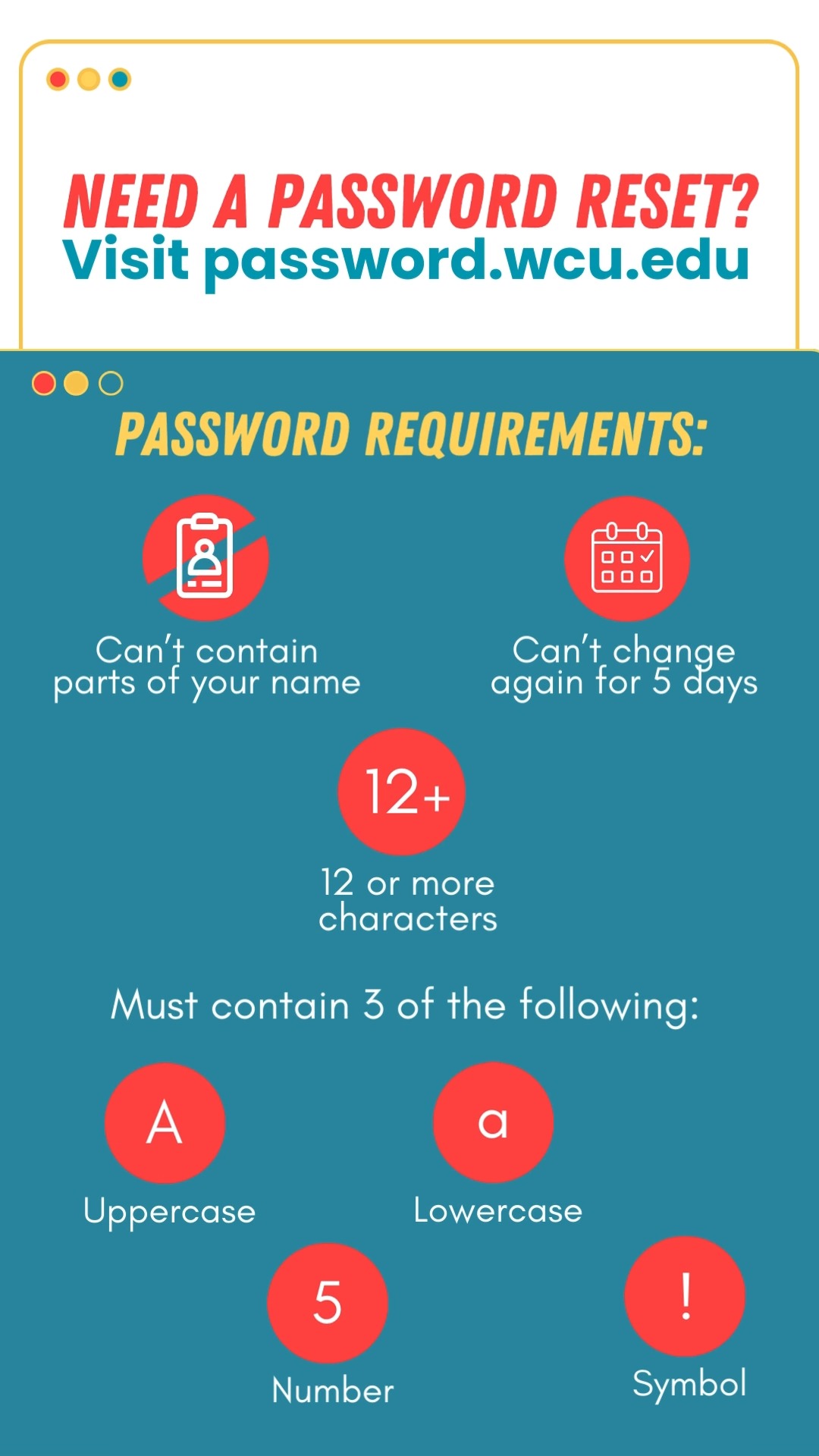 Need help reseting your password or get locked out? Contact us
