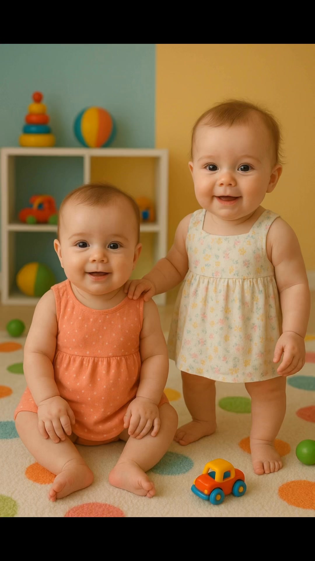 Beautiful twin sisters are so happy 😍💞😍 | Art for Kids | Facebook