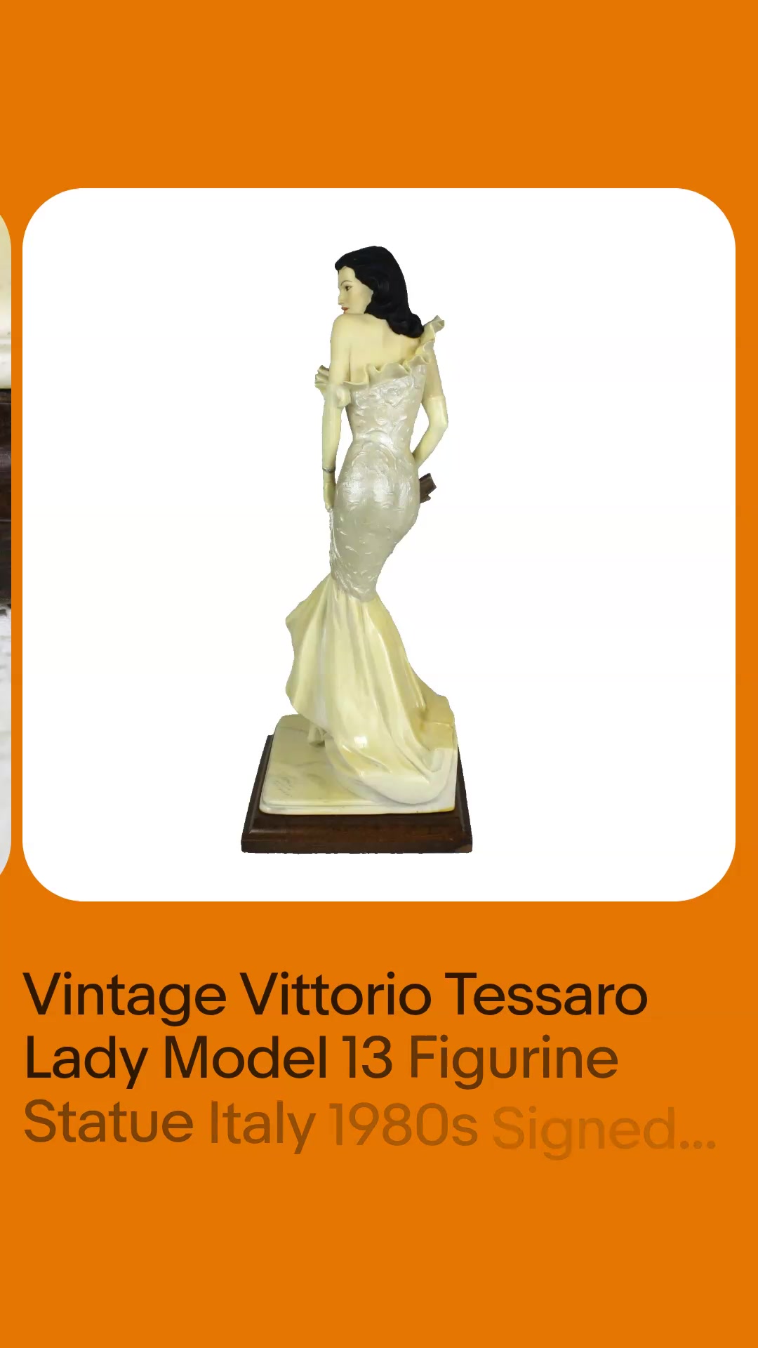 高さ33cm 【中古】イタリア製 フィギュリン酸 V.Tessaro 女性像