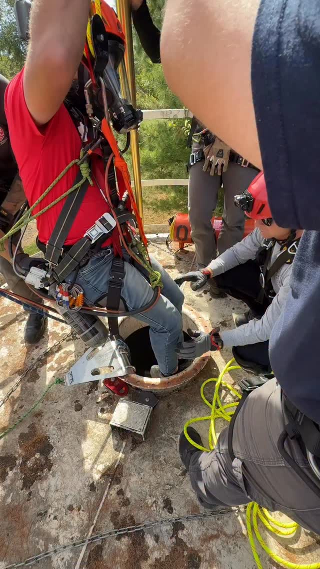 Making entry into a confined space #firefighter #firefighters #rescue # ...
