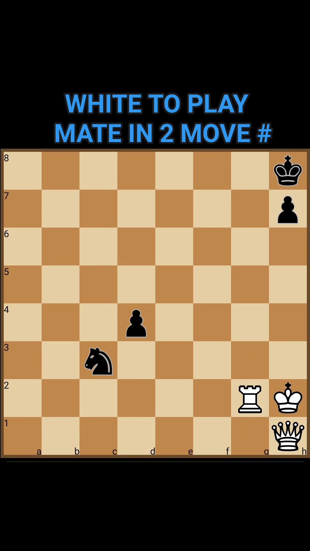 WHITE TO PLAY MATE IN 2 MOVE #Checkmate #puzzle #fblifestyle | Hindi ...