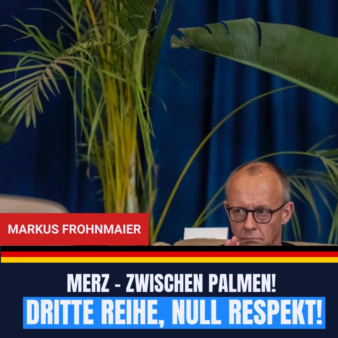 Beim Friedensgipfel in Kairo saß Friedrich Merz in der dritten Reihe zwischen Bananenpflanze und Goldpalme. Ein Kanzler, der Milliarden verteilt, aber nicht einmal mehr ernst genommen wird., Während