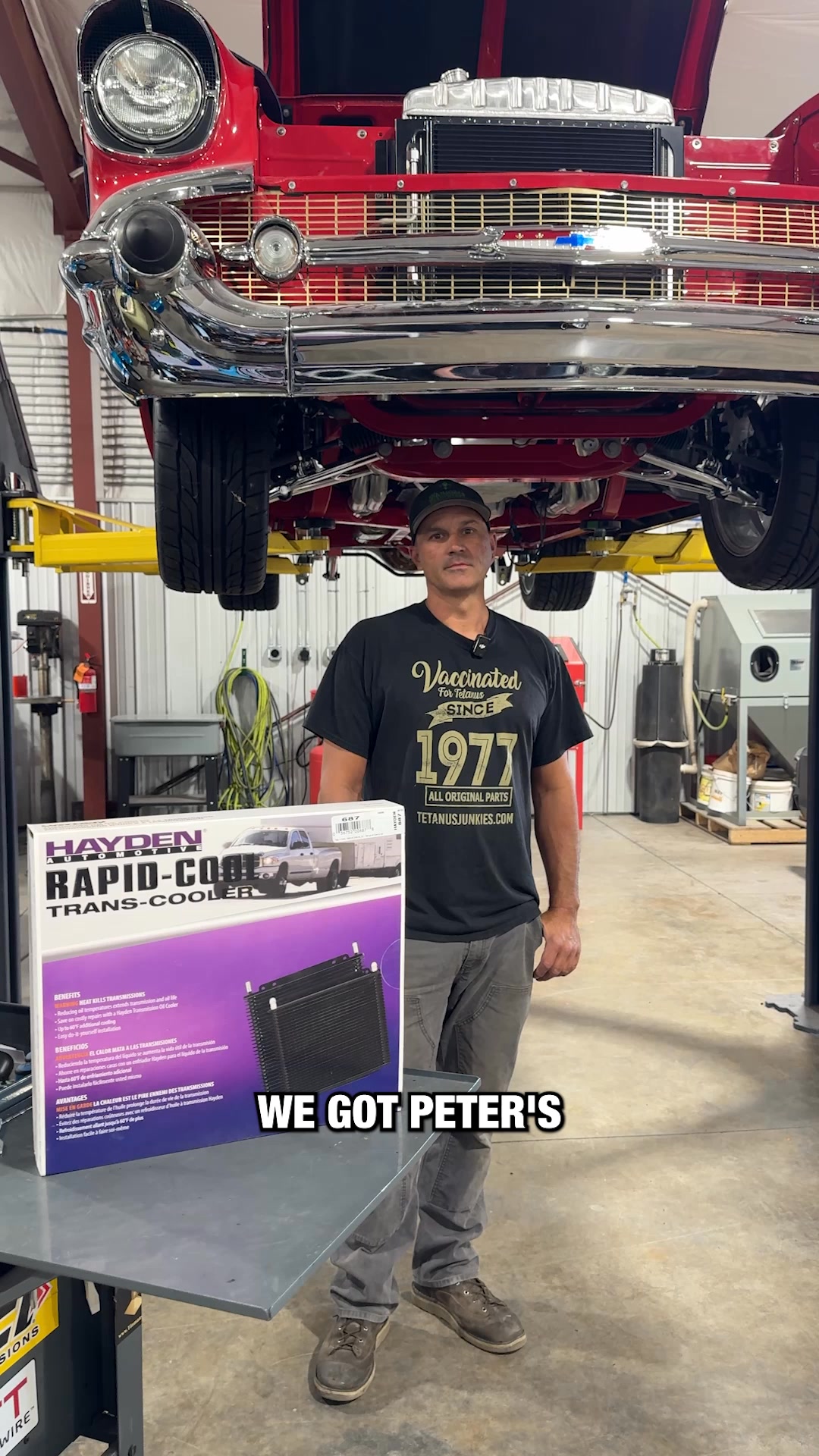 Next up for Peter’s '57 Bel Air: installing the transmission cooler and ...