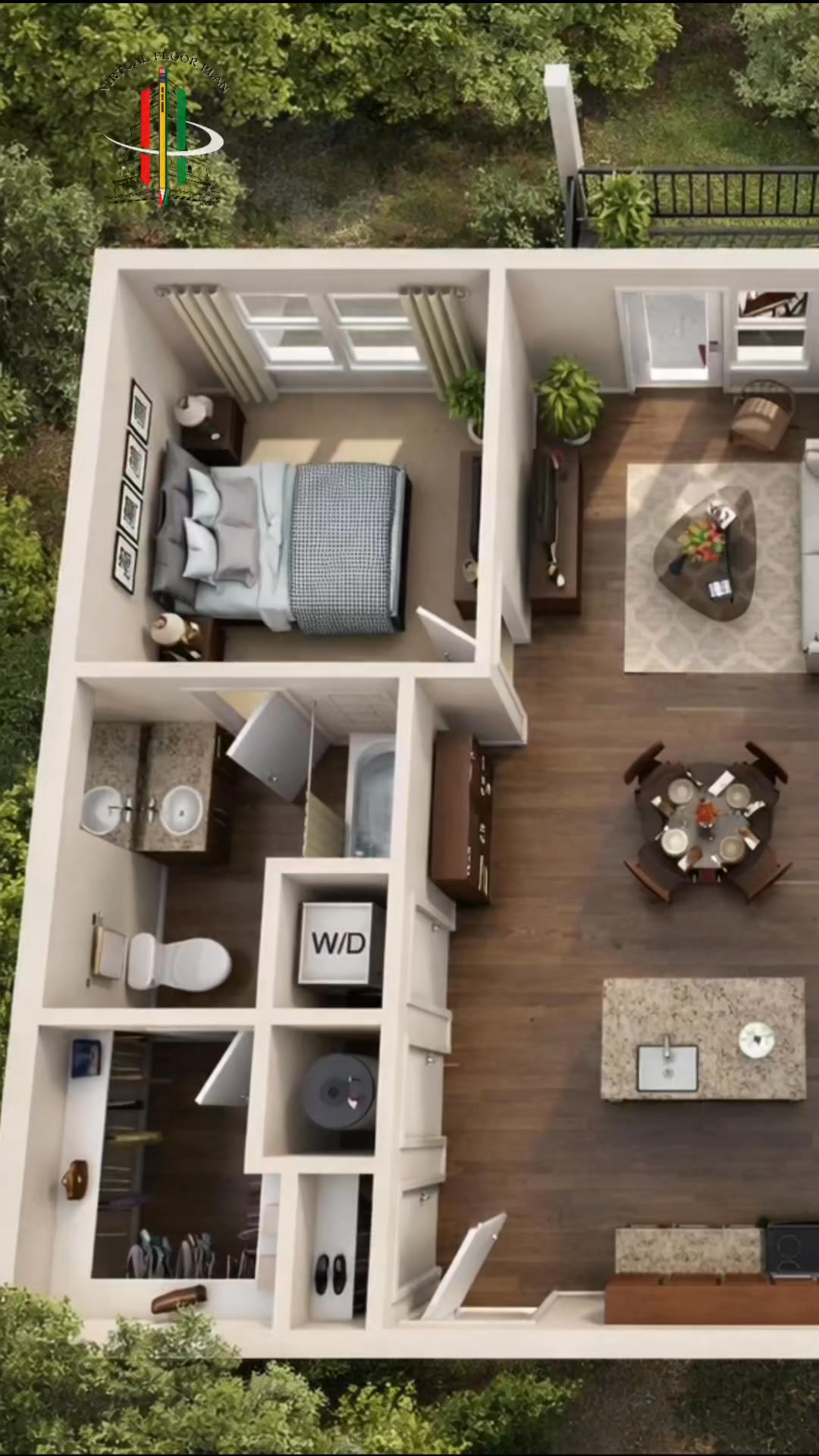 Modern Two Bedroom Apartment Floor Plan Design | Smart & Functional ...