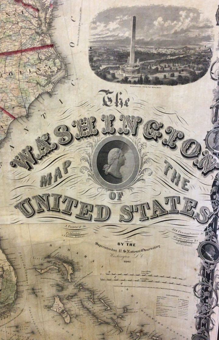 The Washington Map of The United States by the superintendent U.S ...