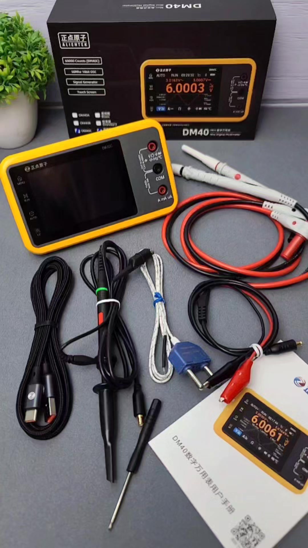 Alientek DM40 Touchscreen 3-in-1 Multimeter, Oscilloscope & Signal ...