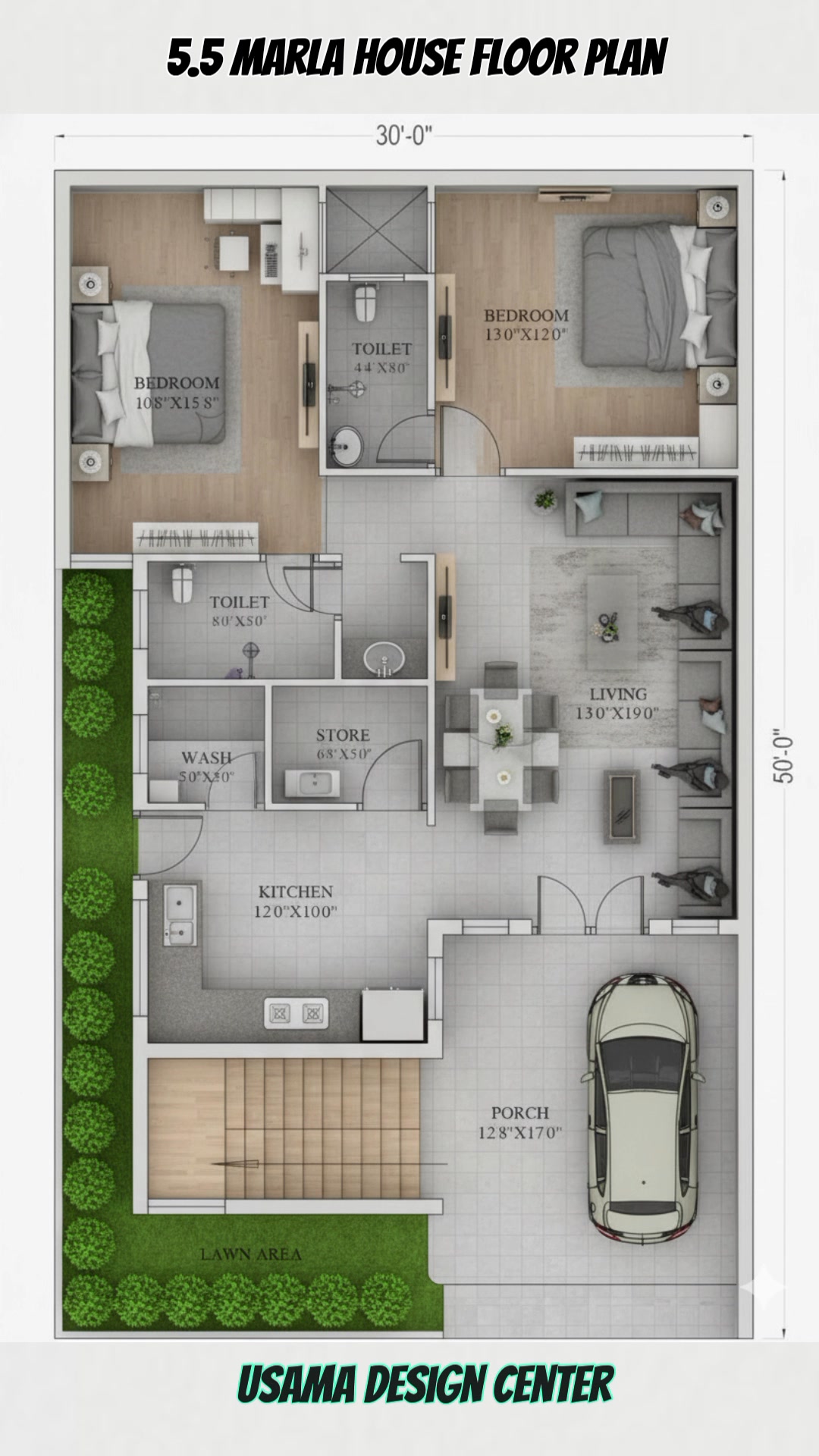 2 Marla House Plan | 20×30 House... - Usama Design Center | Facebook