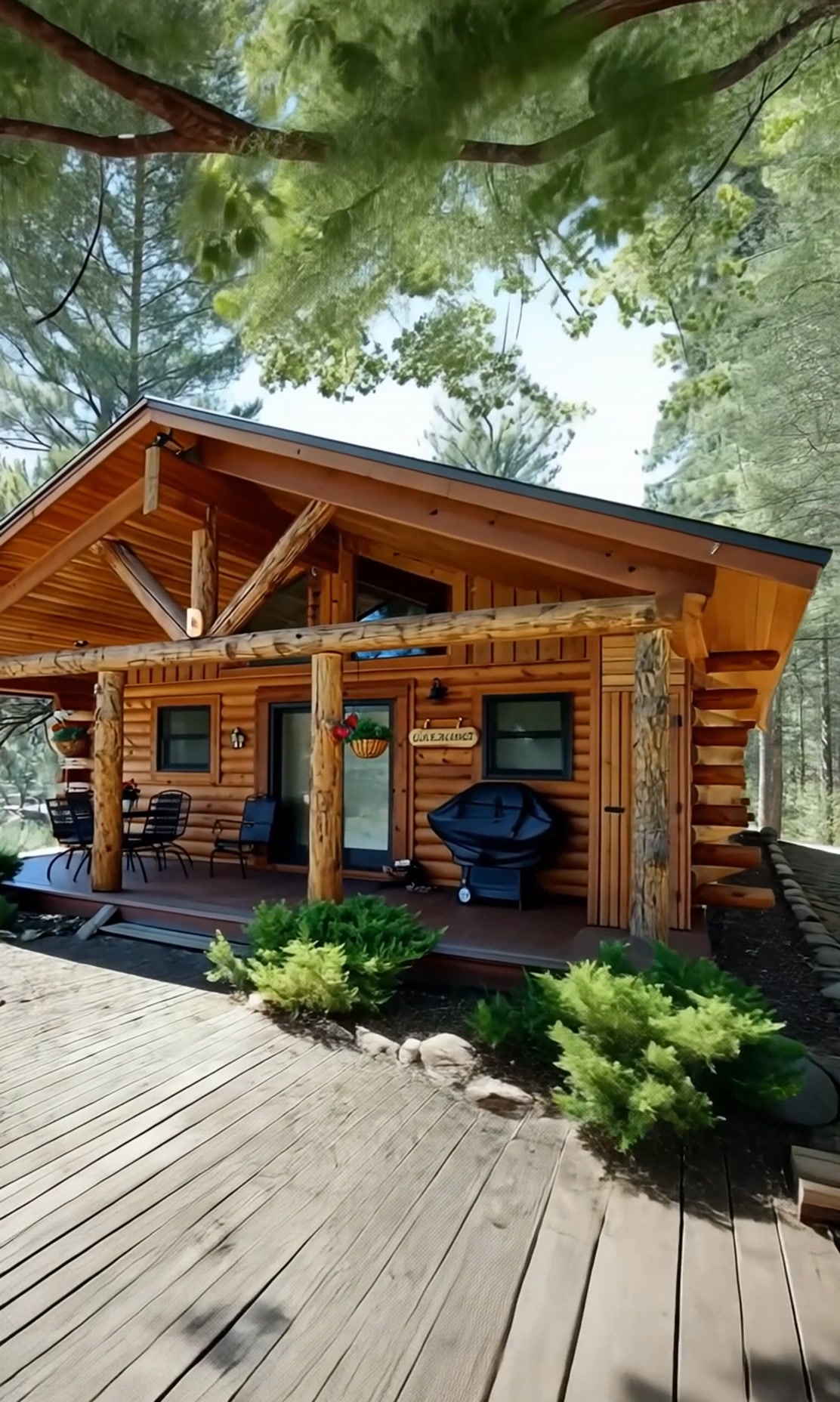 Beautiful 2 Bedroom Log Cabin with porch 😍 | Log Homes | Facebook