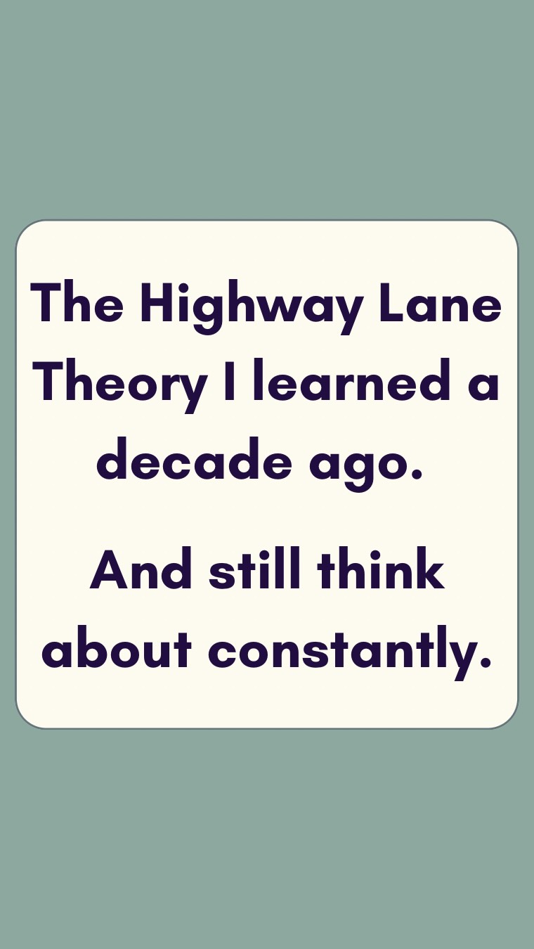 The Highway Lane Theory: Comparing your life to where someone else is ...