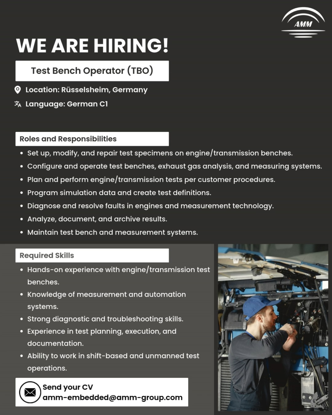 Exciting opportunity! We’re looking for a Test Bench Operator (TBO) to ...