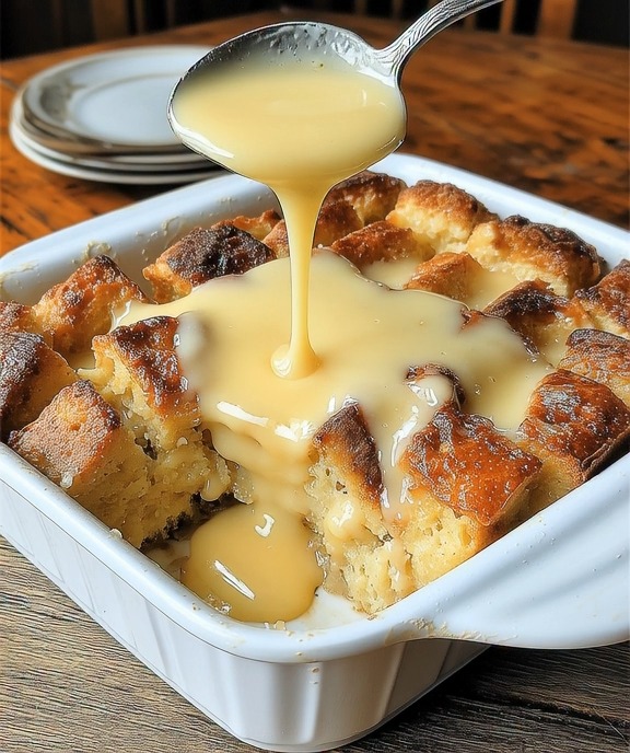 GRANDMA’S OLD-FASHIONED BREAD PUDDING WITH VANILLA SAUCE Ingredients ...