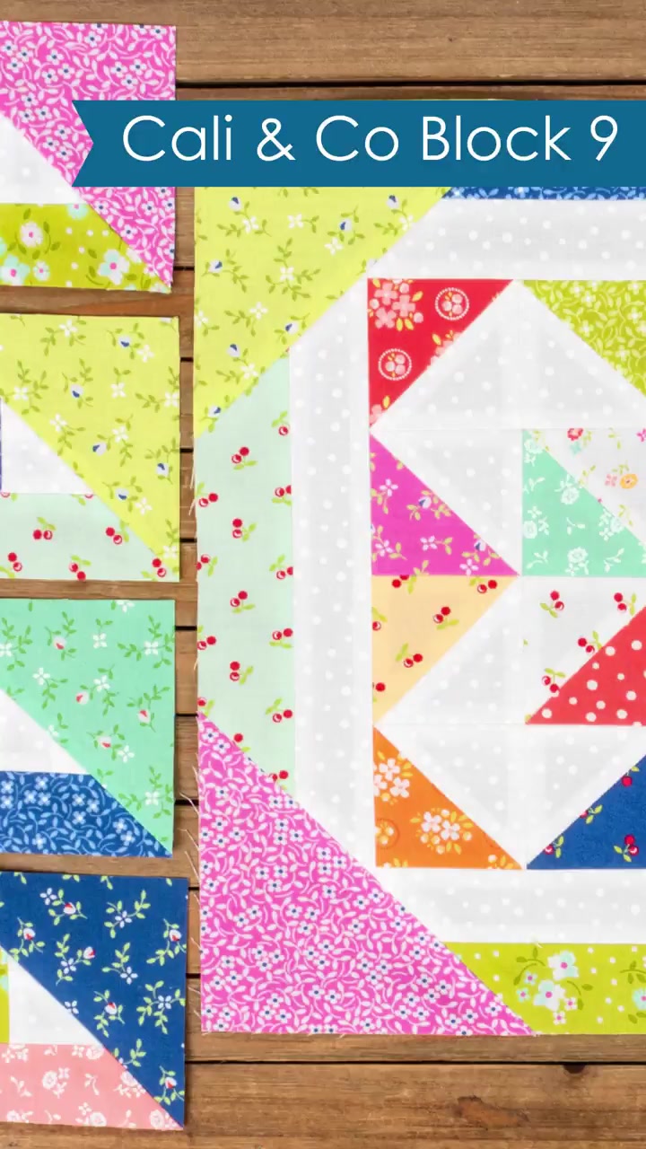 🪡Block 9 for the Cali & Co Mystery BOM is done! Sewing this together ...