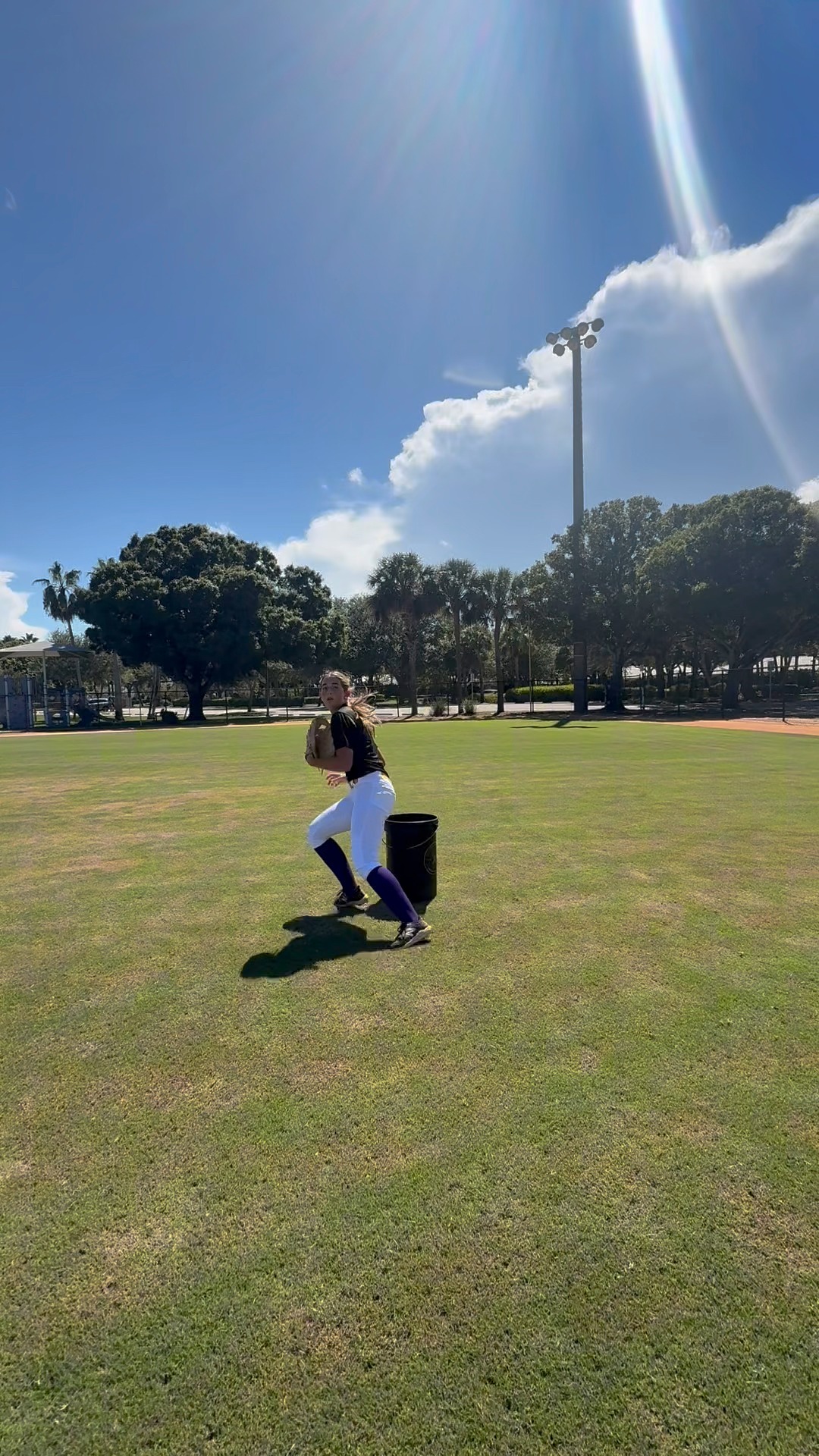 One of my favorite 2 for 1 drills in the outfield. A do or die right ...