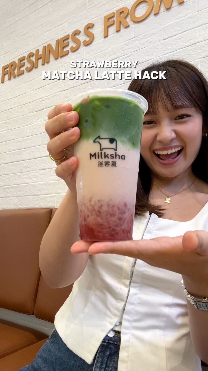 Try this Matcha Strawberry Latte hack with Milksha's Strawberry Coulis ...